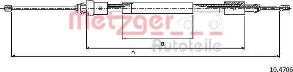 Metzger 10.4706 - Tirette à câble, frein de stationnement cwaw.fr