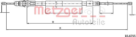 Metzger 10.4715 - Tirette à câble, frein de stationnement cwaw.fr