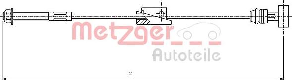 Metzger 10.5415 - Tirette à câble, frein de stationnement cwaw.fr