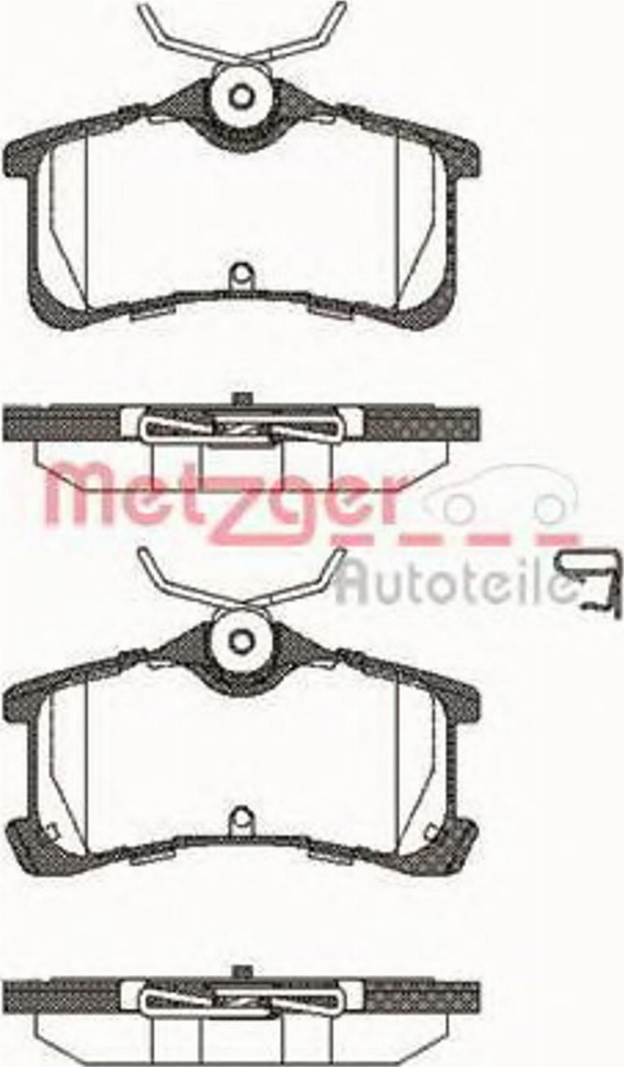 Metzger 1050.02 - Kit de plaquettes de frein, frein à disque cwaw.fr