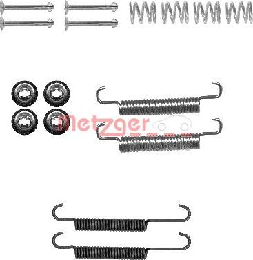 Metzger 105-0893 - Kit d'accessoires, mâchoires de frein de stationnement cwaw.fr