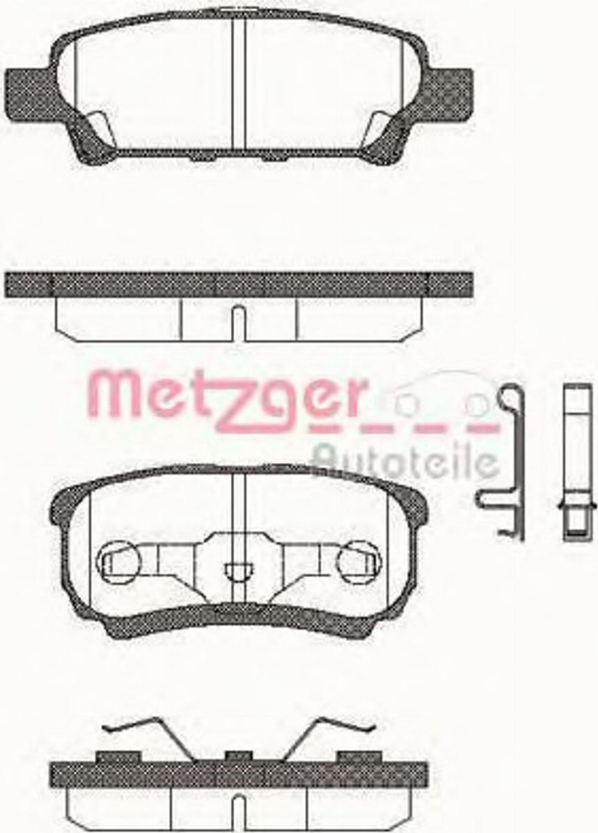 Metzger 105102 - Kit de plaquettes de frein, frein à disque cwaw.fr