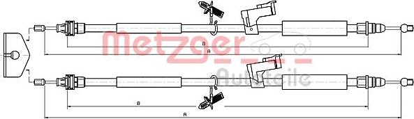 Metzger 10.5368 - Tirette à câble, frein de stationnement cwaw.fr