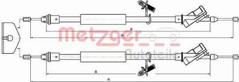 Metzger 10.5367 - Tirette à câble, frein de stationnement cwaw.fr