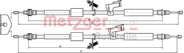 Metzger 10.5370 - Tirette à câble, frein de stationnement cwaw.fr