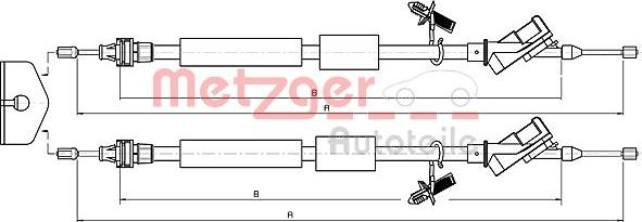 Metzger 10.5371 - Tirette à câble, frein de stationnement cwaw.fr