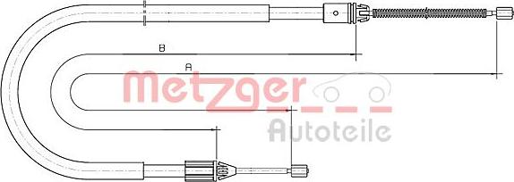 Metzger 10.6691 - Tirette à câble, frein de stationnement cwaw.fr