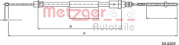 Metzger 10.6203 - Tirette à câble, frein de stationnement cwaw.fr