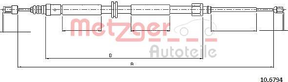 Metzger 10.6794 - Tirette à câble, frein de stationnement cwaw.fr