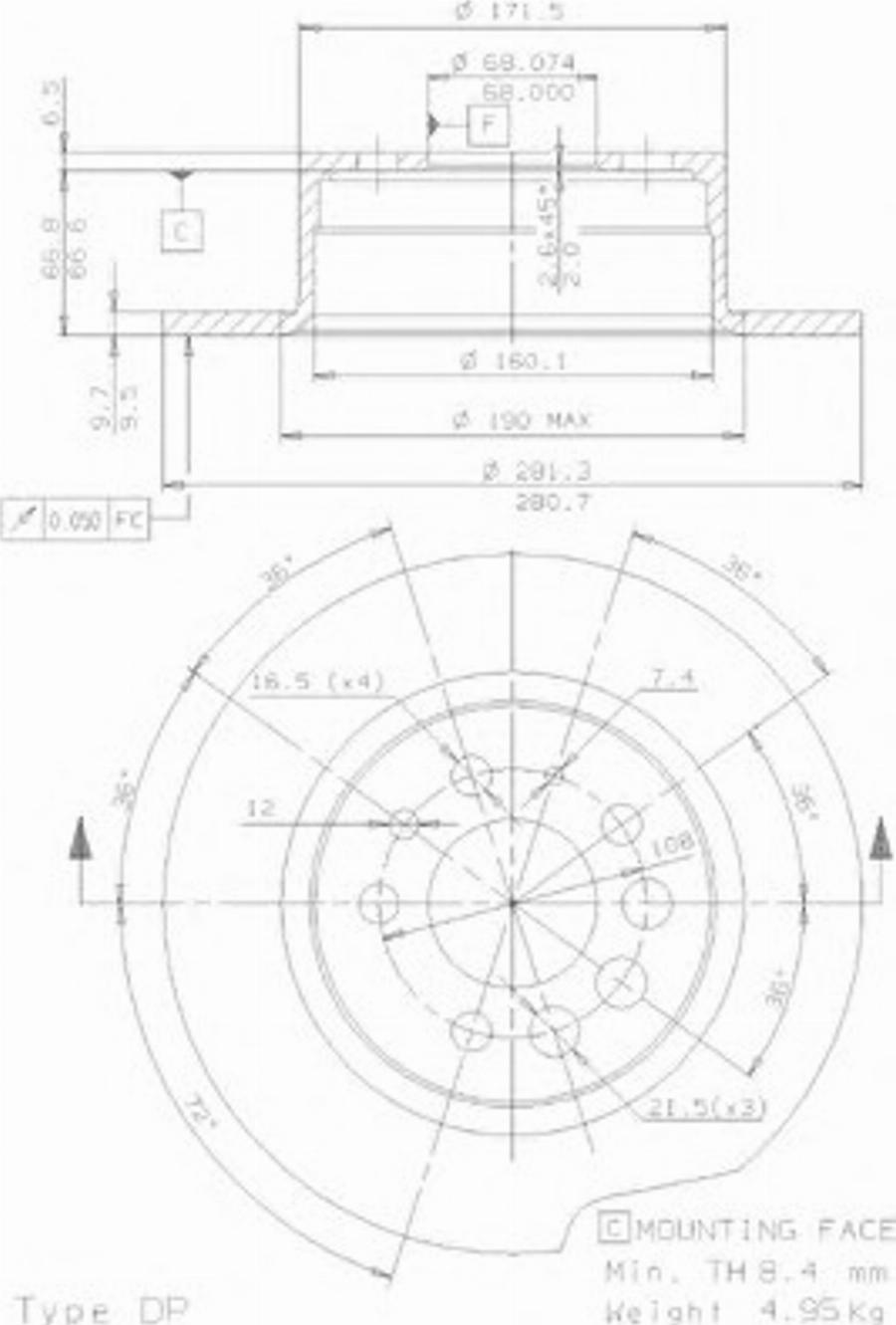 Metzger 10022E - Disque de frein cwaw.fr