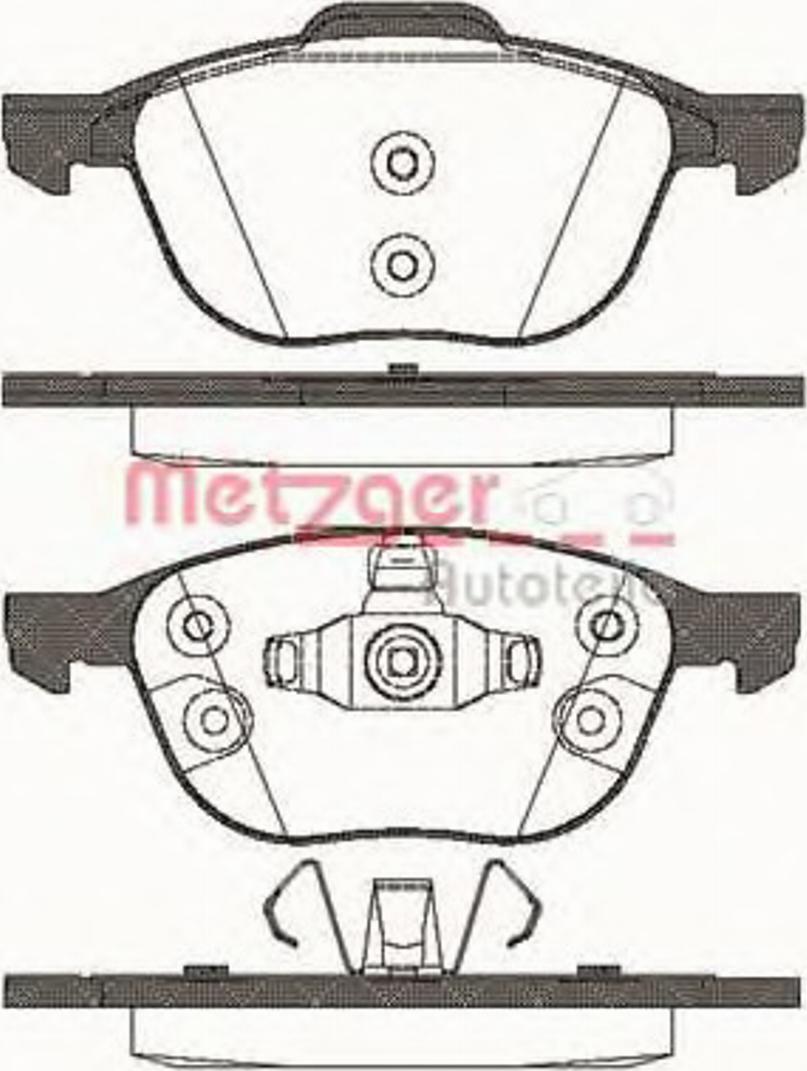 Metzger 1082.30 - Kit de plaquettes de frein, frein à disque cwaw.fr