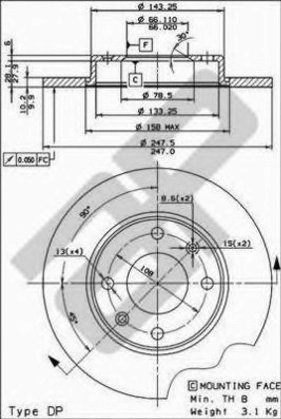 Metzger 10240 - Disque de frein cwaw.fr