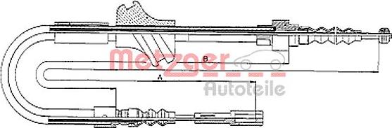 Metzger 10.7541 - Tirette à câble, frein de stationnement cwaw.fr