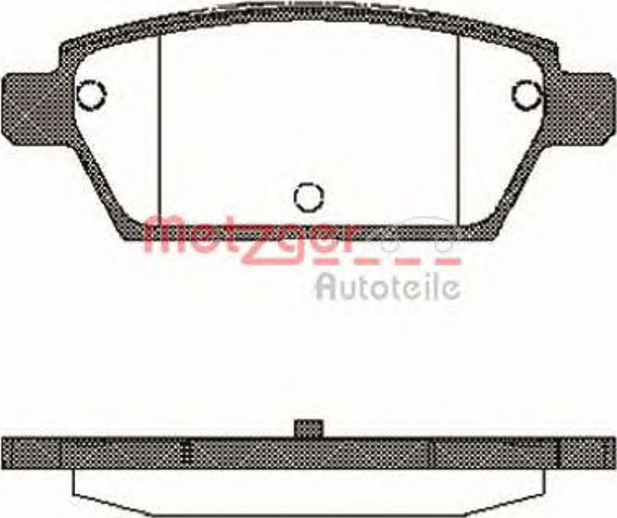 Metzger 119510 - Kit de plaquettes de frein, frein à disque cwaw.fr