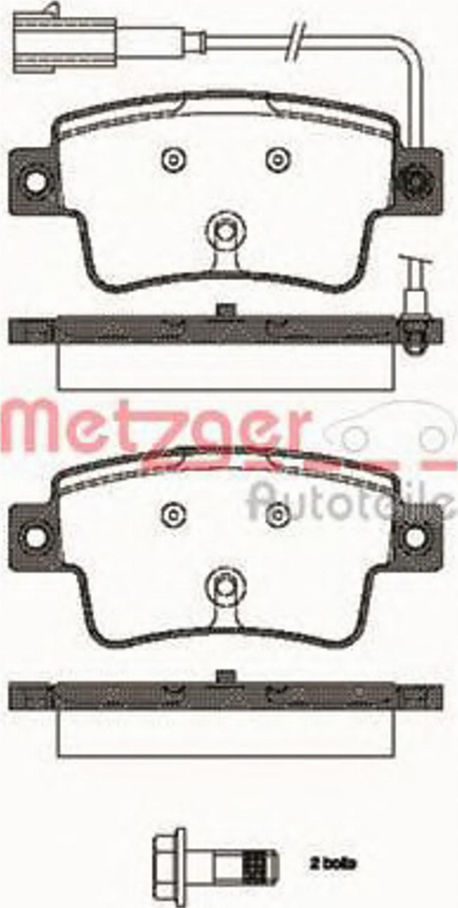 Metzger 1198.02 - Kit de plaquettes de frein, frein à disque cwaw.fr