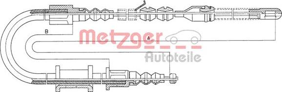 Metzger 11.593 - Tirette à câble, frein de stationnement cwaw.fr