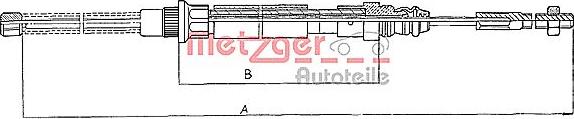 Metzger 11.606 - Tirette à câble, frein de stationnement cwaw.fr