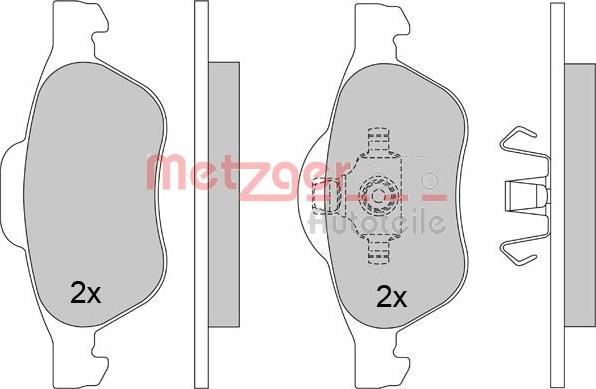 Metzger 1170462 - Kit de plaquettes de frein, frein à disque cwaw.fr