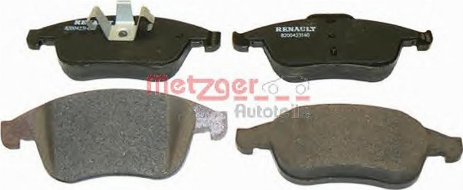 Metzger 1160101 - Kit de plaquettes de frein, frein à disque cwaw.fr