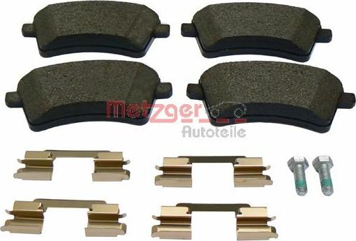 Metzger 1160103 - Kit de plaquettes de frein, frein à disque cwaw.fr