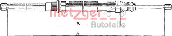 Metzger 11.607 - Tirette à câble, frein de stationnement cwaw.fr