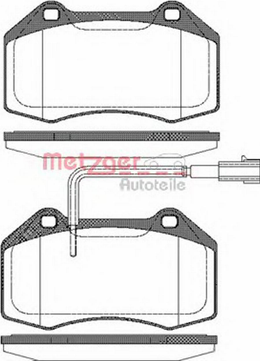 Metzger 1113.12 - Kit de plaquettes de frein, frein à disque cwaw.fr