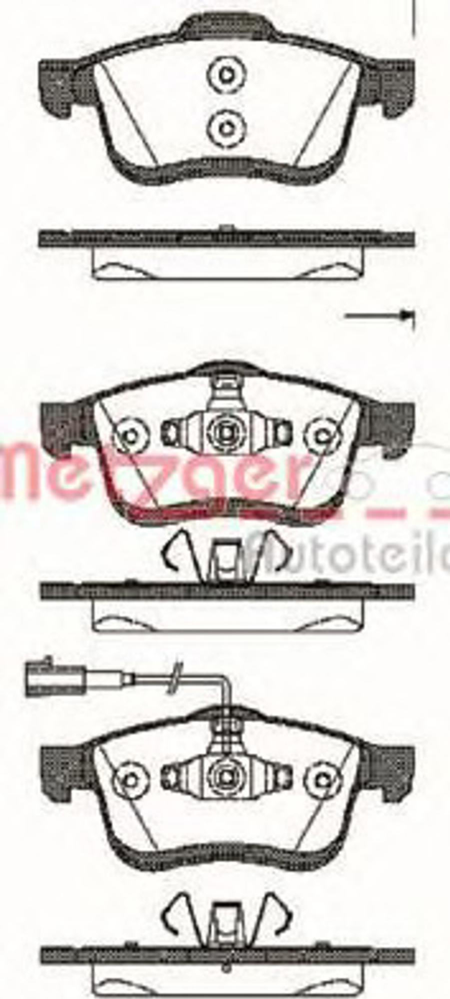 Metzger 118301 - Kit de plaquettes de frein, frein à disque cwaw.fr