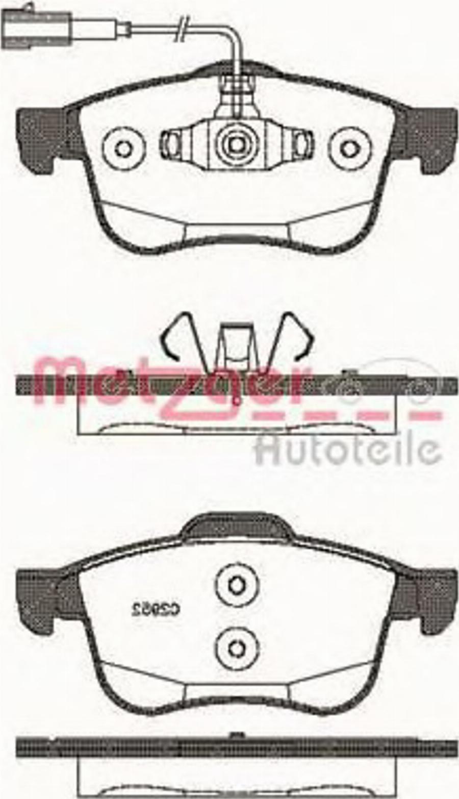 Metzger 1183.12 - Kit de plaquettes de frein, frein à disque cwaw.fr