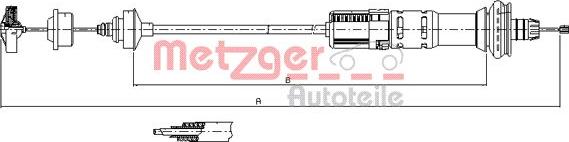 Metzger 11.3028 - Tirette à câble, commande d'embrayage cwaw.fr