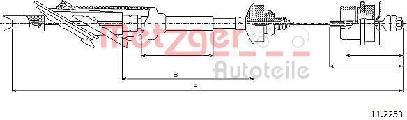 Metzger 11.2253 - Tirette à câble, commande d'embrayage cwaw.fr