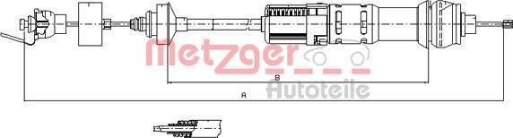 Metzger 11.2284 - Tirette à câble, commande d'embrayage cwaw.fr