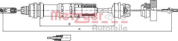 Metzger 11.2280 - Tirette à câble, commande d'embrayage cwaw.fr