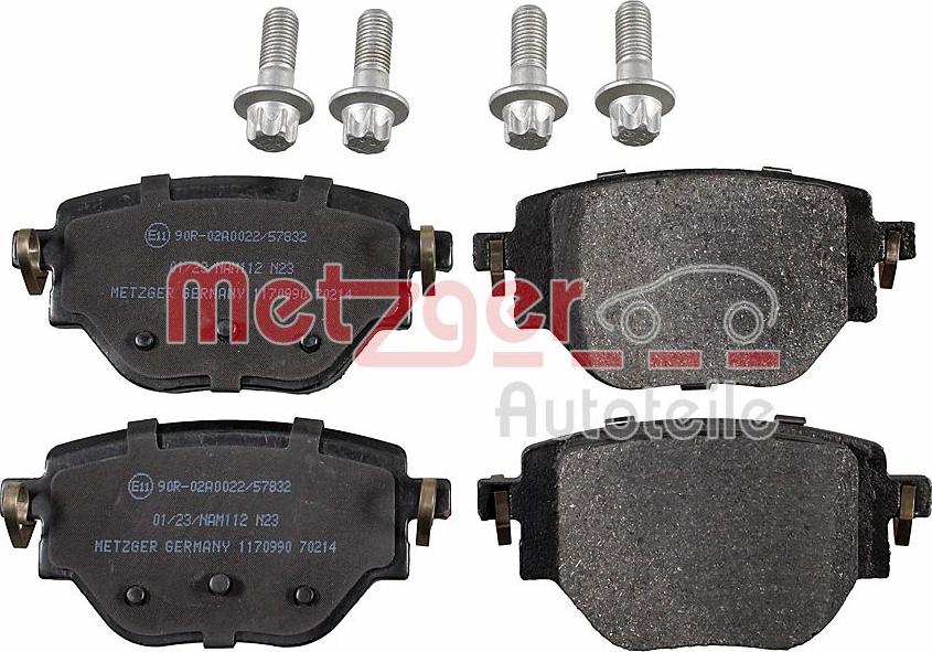 Metzger 1170990 - Kit de plaquettes de frein, frein à disque cwaw.fr