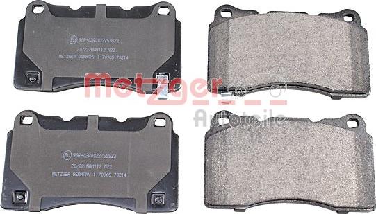 Metzger 1170965 - Kit de plaquettes de frein, frein à disque cwaw.fr