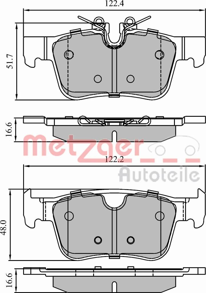 Metzger 1170939 - Kit de plaquettes de frein, frein à disque cwaw.fr