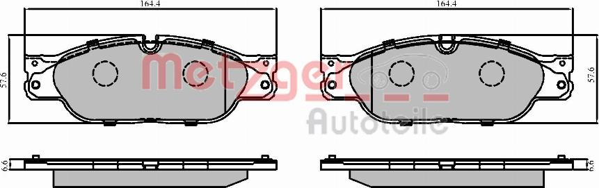 Metzger 1170938 - Kit de plaquettes de frein, frein à disque cwaw.fr