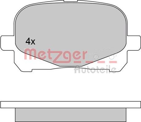 Metzger 1170495 - Kit de plaquettes de frein, frein à disque cwaw.fr