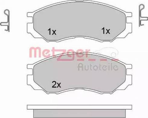 Metzger 1170493 - Kit de plaquettes de frein, frein à disque cwaw.fr