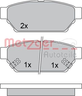 Metzger 1170492 - Kit de plaquettes de frein, frein à disque cwaw.fr