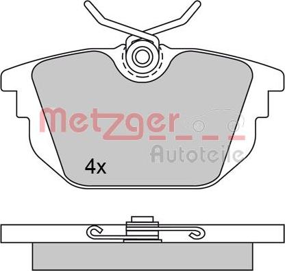 Metzger 1170497 - Kit de plaquettes de frein, frein à disque cwaw.fr