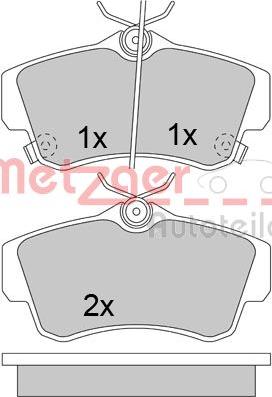 Metzger 1170459 - Kit de plaquettes de frein, frein à disque cwaw.fr