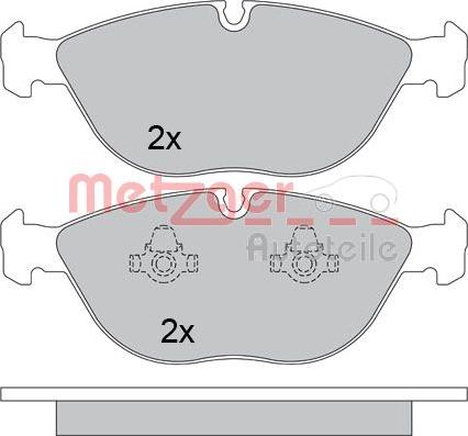 Metzger 1170454 - Kit de plaquettes de frein, frein à disque cwaw.fr