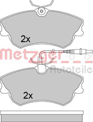 Metzger 1170456 - Kit de plaquettes de frein, frein à disque cwaw.fr