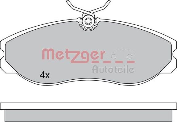 Metzger 1170451 - Kit de plaquettes de frein, frein à disque cwaw.fr