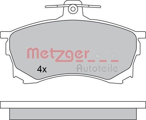 Metzger 1170453 - Kit de plaquettes de frein, frein à disque cwaw.fr