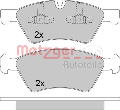 Metzger 1170464 - Kit de plaquettes de frein, frein à disque cwaw.fr