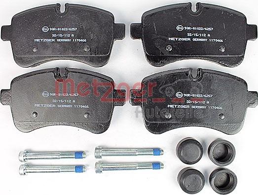 Metzger 1170466 - Kit de plaquettes de frein, frein à disque cwaw.fr