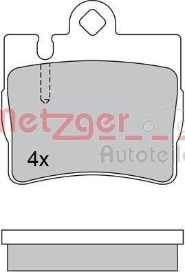 Metzger 1170460 - Kit de plaquettes de frein, frein à disque cwaw.fr