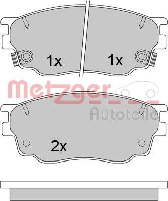 Metzger 1170461 - Kit de plaquettes de frein, frein à disque cwaw.fr