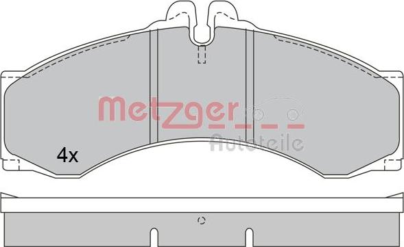 Metzger 1170400 - Kit de plaquettes de frein, frein à disque cwaw.fr